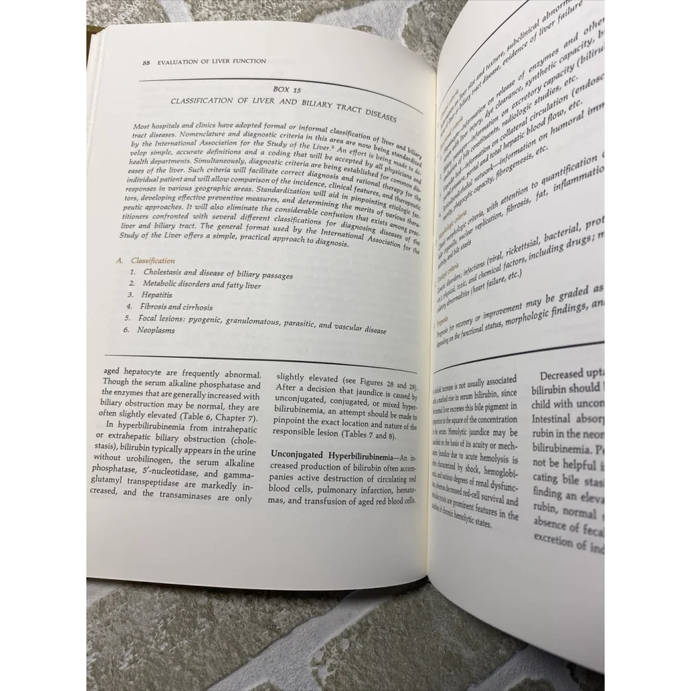 Vintage 1974 Evaluation of Liver Function Hardcover Book Waife Leevy Eli Lilly